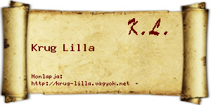 Krug Lilla névjegykártya
